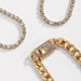 Wholesale Rhinestone Cuban Chain Alloy Claw Chain Anklet Set JDC-AS-DN001 anklets 道妮 Wholesale Jewelry JoyasDeChina Joyas De China