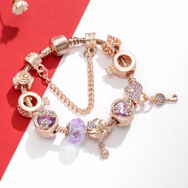 Wholesale Rhinestone Floral Alloy Bracelet JDC-BT-XingL018 Bracelet 星銮 Wholesale Jewelry JoyasDeChina Joyas De China