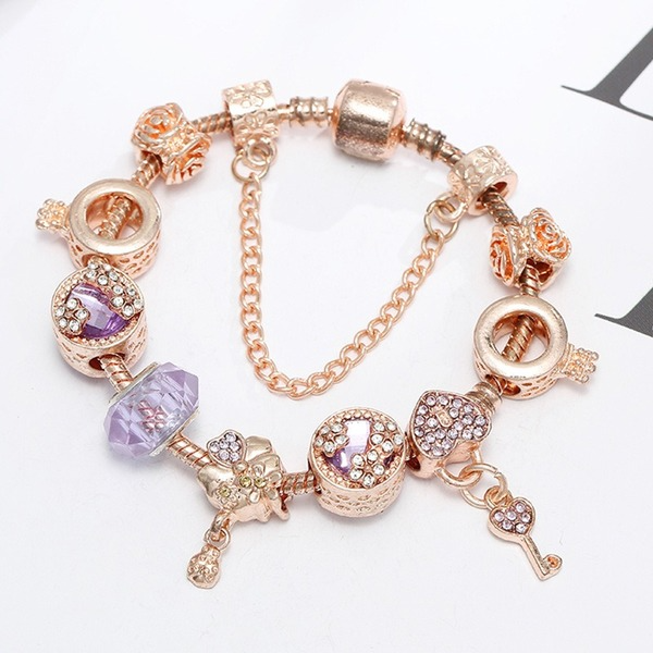 Wholesale Rhinestone Floral Alloy Bracelet JDC-BT-XingL018 Bracelet 星銮 Wholesale Jewelry JoyasDeChina Joyas De China