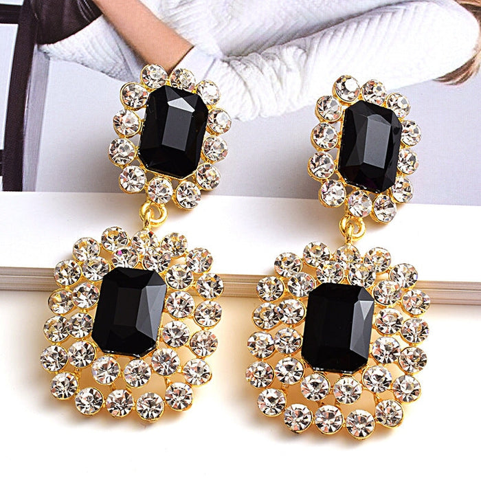 Wholesale Rhinestone Geometric Earrings JDC-ES-SK017 Earrings 深刻 Wholesale Jewelry JoyasDeChina Joyas De China