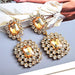 Wholesale Rhinestone Geometric Earrings JDC-ES-SK017 Earrings 深刻 silver black Wholesale Jewelry JoyasDeChina Joyas De China