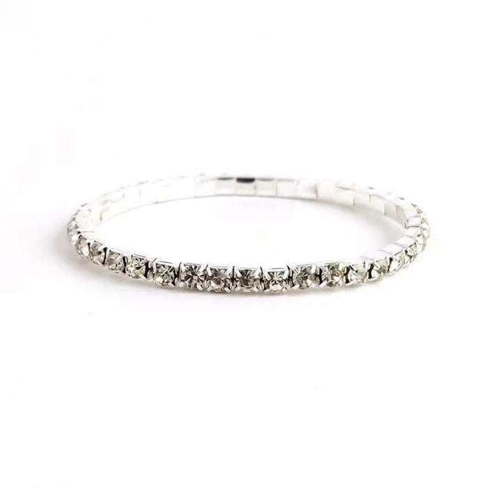 Wholesale Rhinestone Metal Bracelets JDC-BT-WN002 Bracelet 薇妮 one row Wholesale Jewelry JoyasDeChina Joyas De China