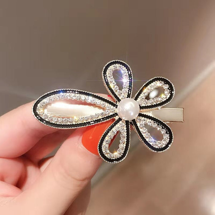 Wholesale Rhinestone Pearl Bow Metal Hair Clip JDC-HC-Yongh003 Hair Clips 永恒 Wholesale Jewelry JoyasDeChina Joyas De China