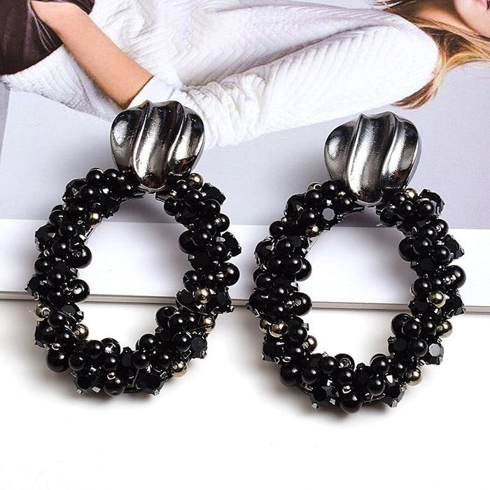 Wholesale Rhinestone Pearl Plating Alloy Earrings JDC-ES-SK021 Earrings 深刻 Wholesale Jewelry JoyasDeChina Joyas De China