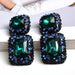 Wholesale Rhinestone Plating Alloy Earrings JDC-ES-SK033 Earrings 深刻 purple Wholesale Jewelry JoyasDeChina Joyas De China