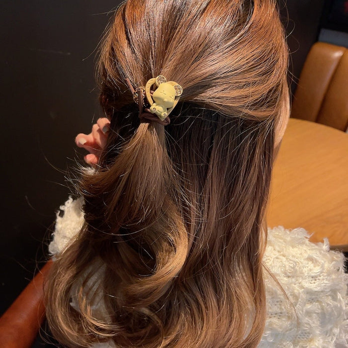Wholesale Rhinestone Rubber Band Hair Scrunchies（F）JDC-HS-GSXP007 Hair Scrunchies 宏鑫 Wholesale Jewelry JoyasDeChina Joyas De China