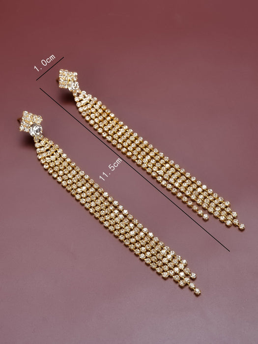 Wholesale Rhinestone Tassel Earrings JDC-ES-Bis023 Earrings 碧莎 Wholesale Jewelry JoyasDeChina Joyas De China