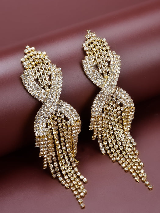 Wholesale Rhinestone Tassel Earrings JDC-ES-Bis025 Earrings 碧莎 Wholesale Jewelry JoyasDeChina Joyas De China