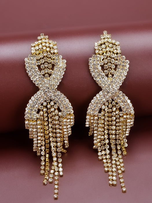 Wholesale Rhinestone Tassel Earrings JDC-ES-Bis025 Earrings 碧莎 Wholesale Jewelry JoyasDeChina Joyas De China