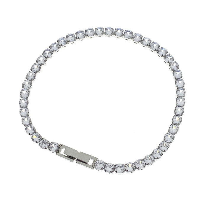 Wholesale Rhinestone Titanium Steel Zircon Cuban Bracelet Tennis Chain JDC-BT-JiuB011 Bracelet 玖柏 17CM Wholesale Jewelry JoyasDeChina Joyas De China