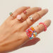 Wholesale rice bead alloy resin ring set JDC-RS-Yida001 Rings 宜达 Wholesale Jewelry JoyasDeChina Joyas De China