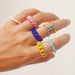 Wholesale rice bead alloy resin ring set JDC-RS-Yida003 Rings 宜达 1 / Wholesale Jewelry JoyasDeChina Joyas De China