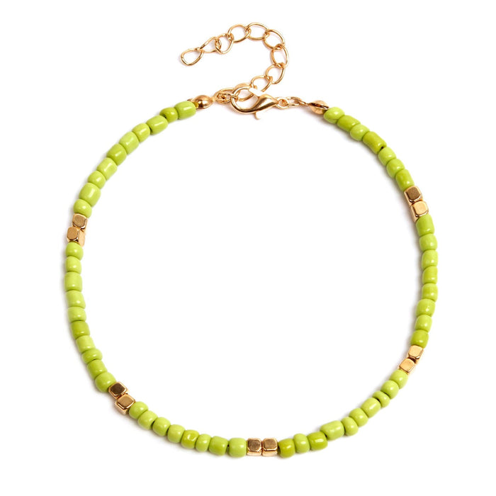 Wholesale Rice Beads Beaded Beach Anklet JDC-AS-ZW001 anklets 道妮 Wholesale Jewelry JoyasDeChina Joyas De China