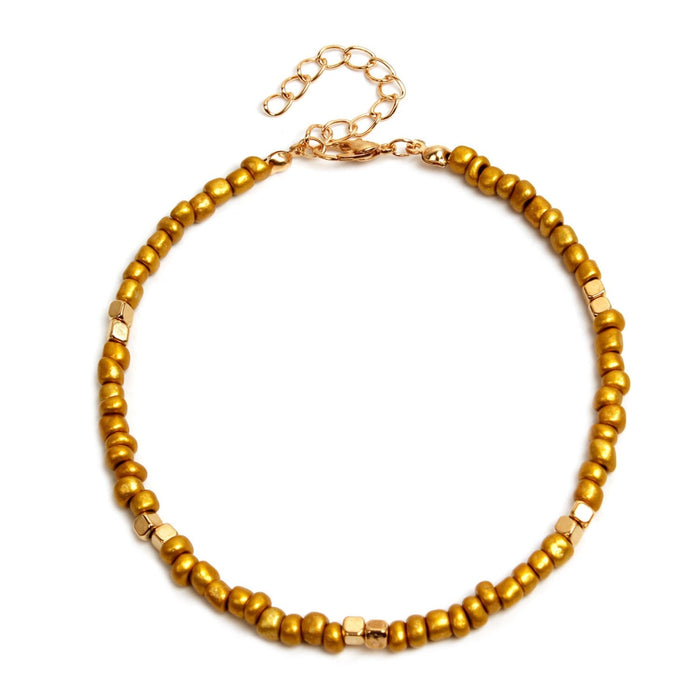 Wholesale Rice Beads Beaded Beach Anklet JDC-AS-ZW001 anklets 道妮 Wholesale Jewelry JoyasDeChina Joyas De China