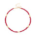 Wholesale Rice Beads Beaded Beach Anklet JDC-AS-ZW001 anklets 道妮 6# dark red Wholesale Jewelry JoyasDeChina Joyas De China
