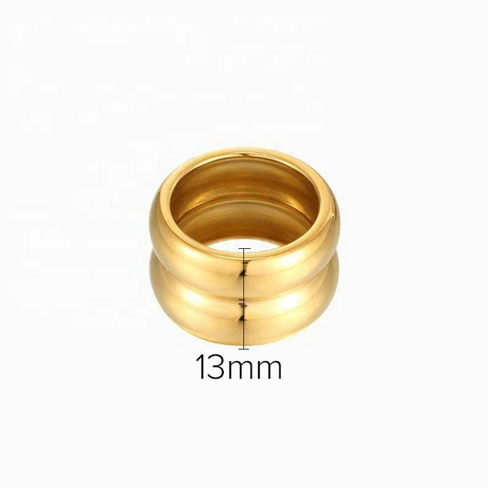 Bulk Jewelry Wholesale Rings gold Stainless steel Round shape JDC-RS-JD038 Wholesale factory from China YIWU China