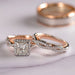 Wholesale rose gold separation shimmer zircon three-piece ring JDC-RS-Caos003 Rings 曹适 Wholesale Jewelry JoyasDeChina Joyas De China