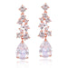 Wholesale rose gold zircon earrings JDC-ES-Mix018 Earrings 迷茜 Rose gold Wholesale Jewelry JoyasDeChina Joyas De China