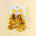 Wholesale rose petal long tassel candy color earrings MOQ≥2 JDC-ES-MOSHU003 Earrings 舒莫 Yellow Wholesale Jewelry JoyasDeChina Joyas De China