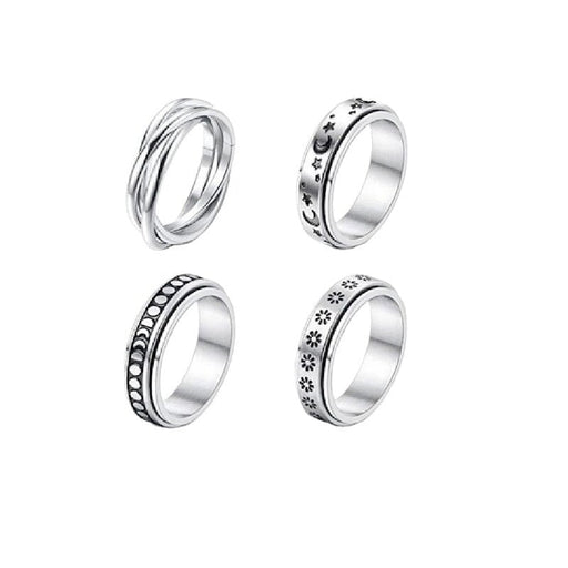 Wholesale rotating stainless steel couple ring JDC-RS-Dingc011 Rings 顶潮 Wholesale Jewelry JoyasDeChina Joyas De China