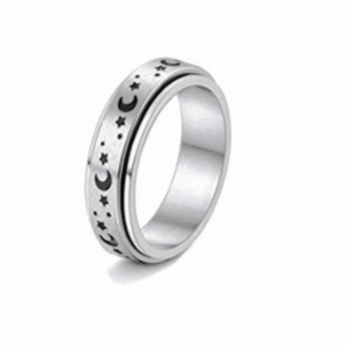 Wholesale rotating stainless steel couple ring JDC-RS-Dingc011 Rings 顶潮 Wholesale Jewelry JoyasDeChina Joyas De China
