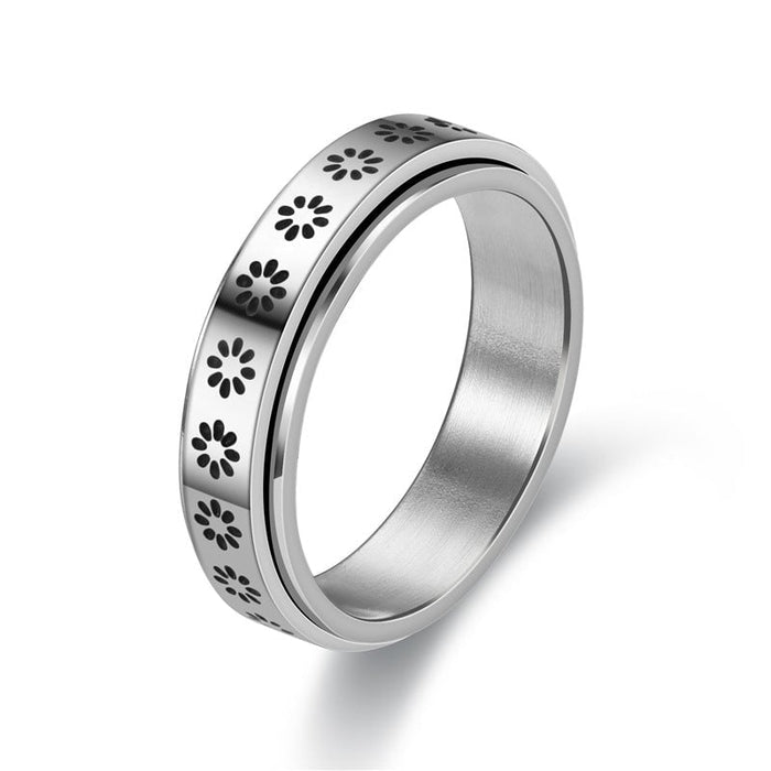 Wholesale rotating stainless steel couple ring JDC-RS-Dingc011 Rings 顶潮 Wholesale Jewelry JoyasDeChina Joyas De China