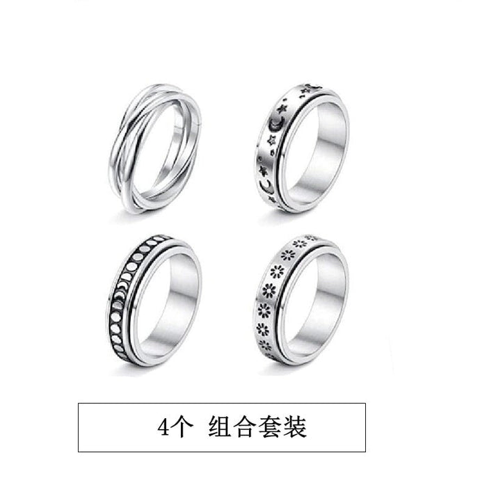 Wholesale rotating stainless steel couple ring JDC-RS-Dingc011 Rings 顶潮 Wholesale Jewelry JoyasDeChina Joyas De China