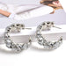 Wholesale Round Alloy Colored Rhinestone Earrings JDC-ES-SK055 Earrings 深刻 white Wholesale Jewelry JoyasDeChina Joyas De China