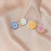 Wholesale Round Asymmetric Smiley Resin Earrings JDC-ES-D204 Earrings 晴雯 Wholesale Jewelry JoyasDeChina Joyas De China