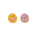 Wholesale Round Asymmetric Smiley Resin Earrings JDC-ES-D204 Earrings 晴雯 Wholesale Jewelry JoyasDeChina Joyas De China
