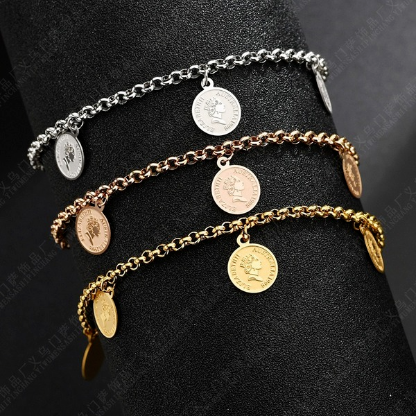 Bulk Jewelry Wholesale round brand letter Bracelet JDC-ST-L024 Wholesale factory from China YIWU China