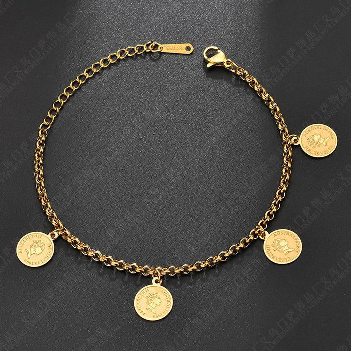 Bulk Jewelry Wholesale round brand letter Bracelet JDC-ST-L024 Wholesale factory from China YIWU China