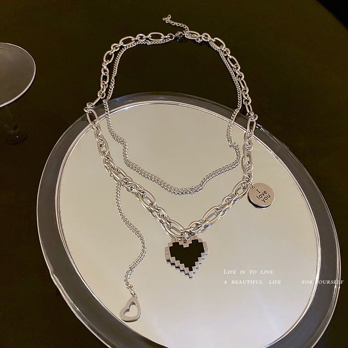 Wholesale round brand letter love alloy necklace JDC-NE-BaoY005 Necklaces 宝钰 Wholesale Jewelry JoyasDeChina Joyas De China