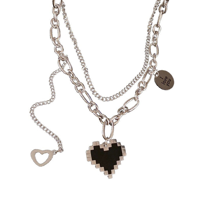 Wholesale round brand letter love alloy necklace JDC-NE-BaoY005 Necklaces 宝钰 Wholesale Jewelry JoyasDeChina Joyas De China
