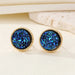 Wholesale Round Resin Glitter Metal Earrings MOQ≥6 JDC-ES-Juej001 Earrings 觉际 Wholesale Jewelry JoyasDeChina Joyas De China