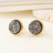 Wholesale Round Resin Glitter Metal Earrings MOQ≥6 JDC-ES-Juej001 Earrings 觉际 Wholesale Jewelry JoyasDeChina Joyas De China