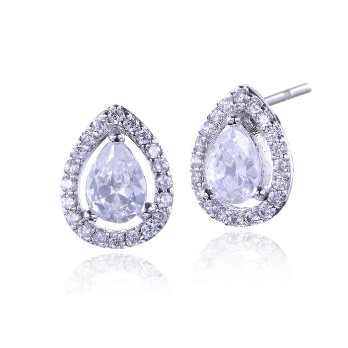 Wholesale Round Rhinestone Zircon Earrings JDC-ES-Mix010 Earrings 迷茜 A Wholesale Jewelry JoyasDeChina Joyas De China