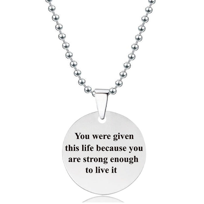 Wholesale Round Stainless Steel Christmas Gift Necklace JDC-NE-GangGu004 Necklaces 钢古 Wholesale Jewelry JoyasDeChina Joyas De China