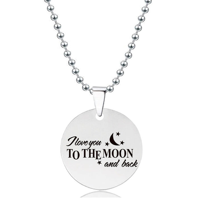 Wholesale Round Stainless Steel Christmas Gift Necklace JDC-NE-GangGu004 Necklaces 钢古 Y00007 Wholesale Jewelry JoyasDeChina Joyas De China