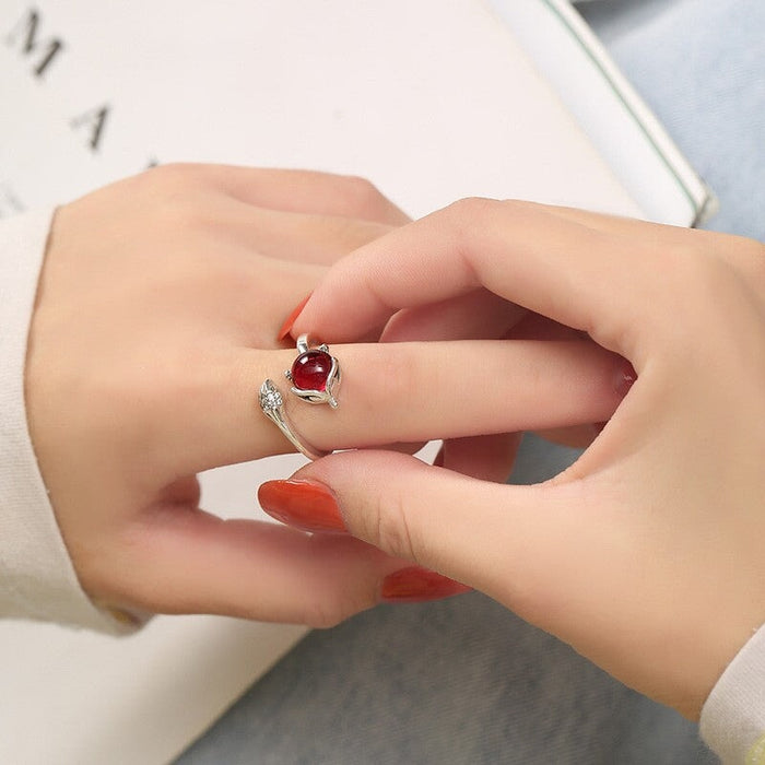 Wholesale Ruby Fox Adjustable Vintage Ring JDC-RS-NS004 Rings 尼森 Wholesale Jewelry JoyasDeChina Joyas De China