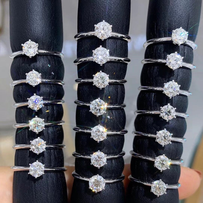 Wholesale S925 silver morsonite ring JDC-RS-BLX083 Rings 宝来兴 Wholesale Jewelry JoyasDeChina Joyas De China