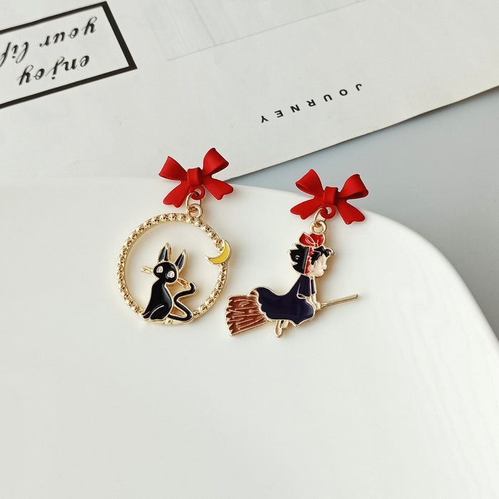 Wholesale S925 Silver Needle Alloy Enamel Paint Bow Earrings MOQ≥2 JDC-ES-YKT001 Earrings 艺凯特 Wholesale Jewelry JoyasDeChina Joyas De China