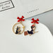 Wholesale S925 Silver Needle Alloy Enamel Paint Bow Earrings MOQ≥2 JDC-ES-YKT001 Earrings 艺凯特 Wholesale Jewelry JoyasDeChina Joyas De China