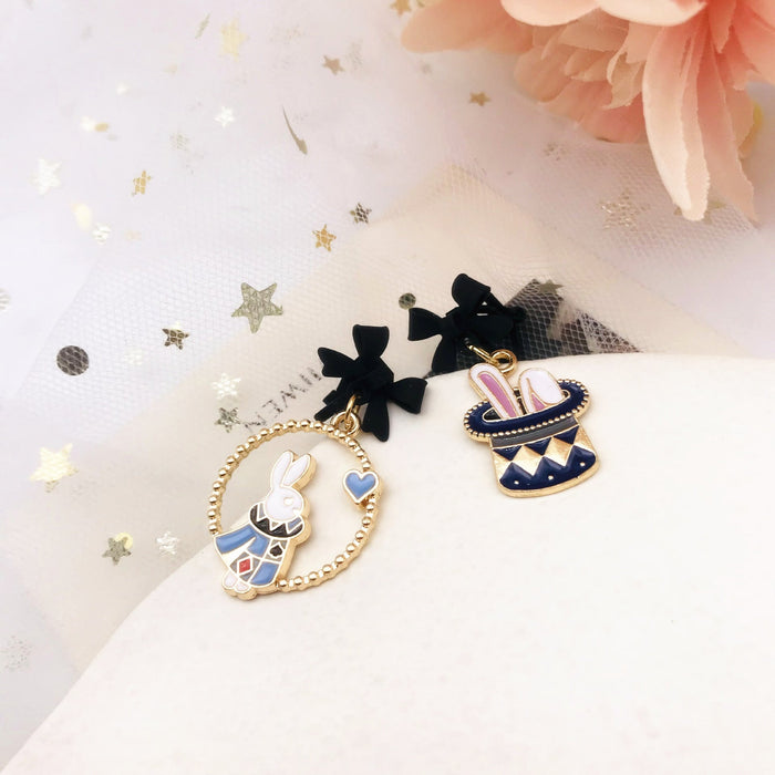 Wholesale S925 Silver Needle Alloy Enamel Paint Bow Earrings MOQ≥2 JDC-ES-YKT001 Earrings 艺凯特 Wholesale Jewelry JoyasDeChina Joyas De China