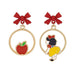 Wholesale S925 Silver Needle Alloy Enamel Paint Bow Earrings MOQ≥2 JDC-ES-YKT001 Earrings 艺凯特 Wholesale Jewelry JoyasDeChina Joyas De China