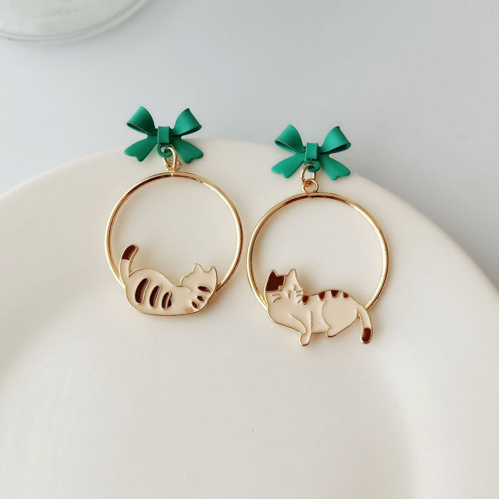 Wholesale S925 Silver Needle Alloy Enamel Paint Bow Earrings MOQ≥2 JDC-ES-YKT001 Earrings 艺凯特 Wholesale Jewelry JoyasDeChina Joyas De China