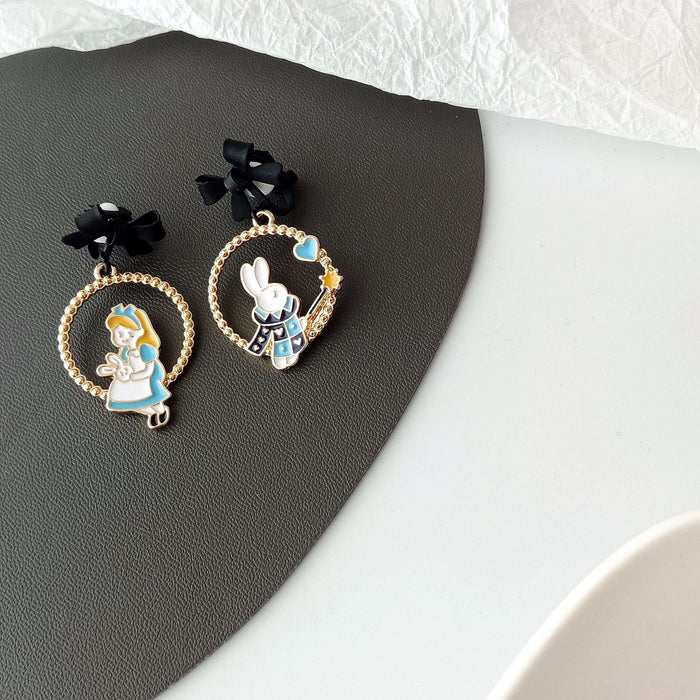 Wholesale S925 Silver Needle Alloy Enamel Paint Bow Earrings MOQ≥2 JDC-ES-YKT001 Earrings 艺凯特 Wholesale Jewelry JoyasDeChina Joyas De China