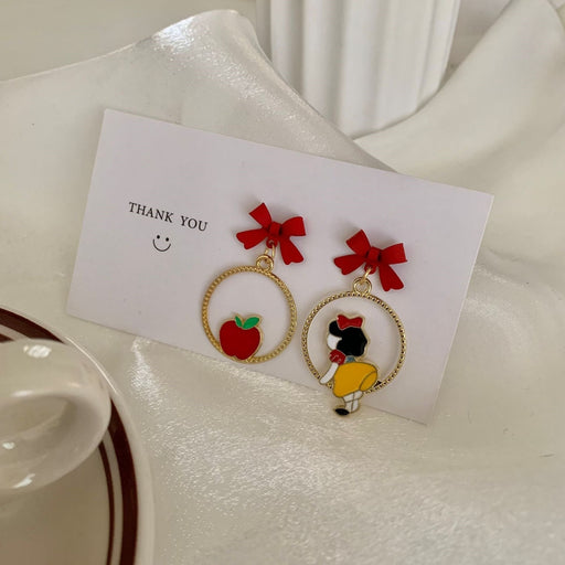 Wholesale S925 Silver Needle Alloy Enamel Paint Bow Earrings MOQ≥2 JDC-ES-YKT001 Earrings 艺凯特 Wholesale Jewelry JoyasDeChina Joyas De China
