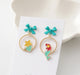 Wholesale S925 Silver Needle Alloy Enamel Paint Bow Earrings MOQ≥2 JDC-ES-YKT001 Earrings 艺凯特 green Wholesale Jewelry JoyasDeChina Joyas De China