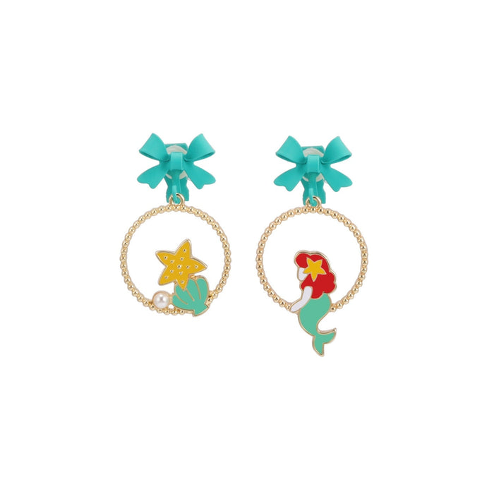 Wholesale S925 Silver Needle Alloy Enamel Paint Bow Earrings MOQ≥2 JDC-ES-YKT001 Earrings 艺凯特 green ear clip Wholesale Jewelry JoyasDeChina Joyas De China